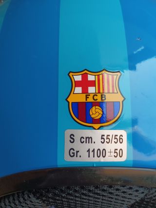Casco jet Moto FC Barcelona FCB Barça azul talla S
