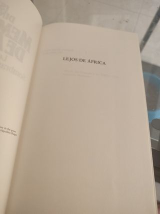 Libro Memorias de África