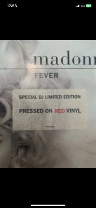 Vinilo Madonna Fever - Edición Limitada rojos