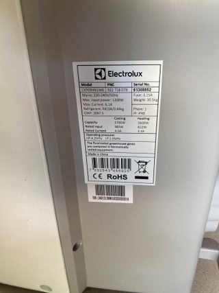 Condizionatore portatile Electrolux bianco