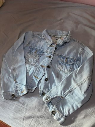 Chaqueta vaquera azul crop