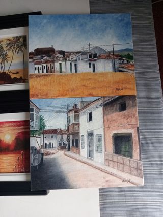 4 Cuadros al óleo paisajes