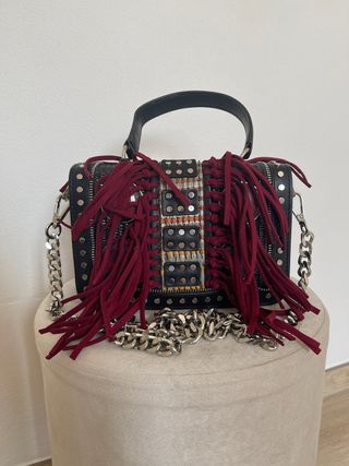 Borsa La Carrie - nera e bordeaux