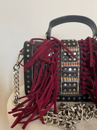 Borsa La Carrie - nera e bordeaux