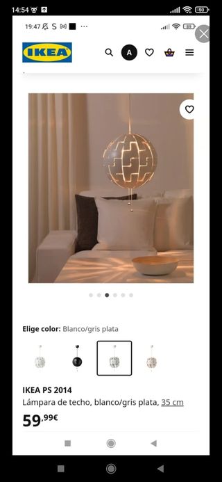 Lámpara techo diseño - naranja, blanco 