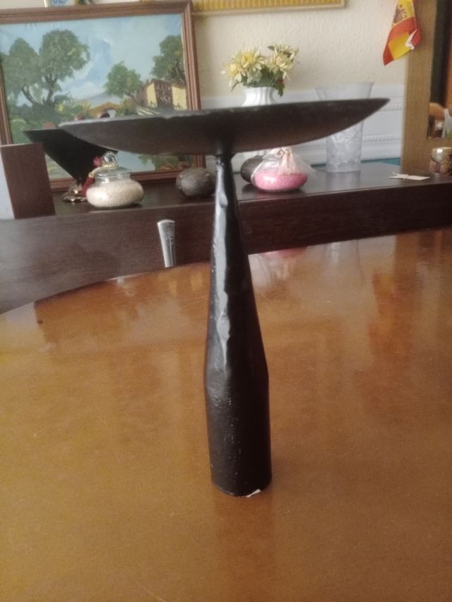 Candelabro vintage hierro forjado