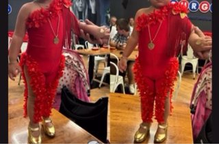 Traje Flamenca para FERIA niña rojo y dorado