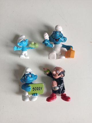 4 Figuras Pitufos PVC