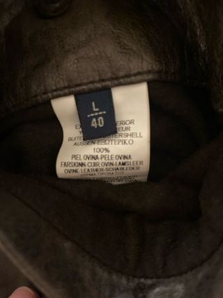 Chaqueta de cuero marrón