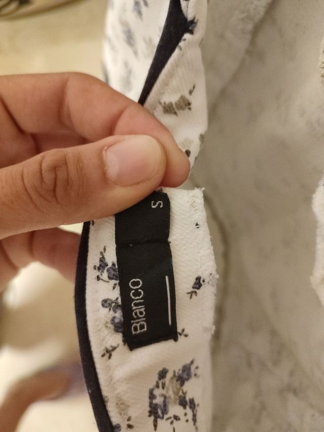 Vestido blanco flores verano talla S