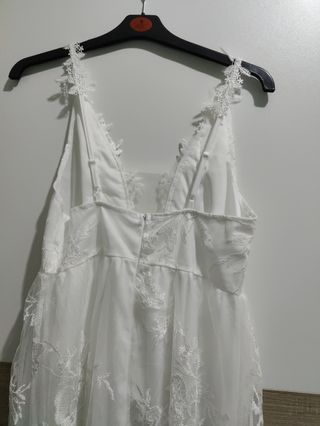 Vestido novia blanco encaje