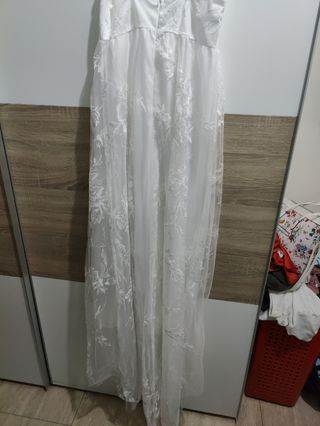 Vestido novia blanco encaje