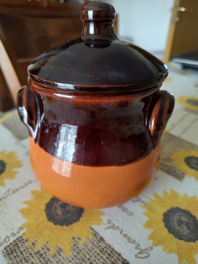 Pentola terracotta marrone-arancio