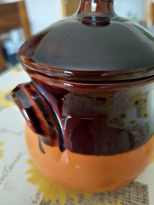 Pentola terracotta marrone-arancio