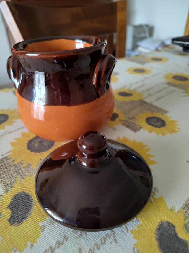 Pentola terracotta marrone-arancio