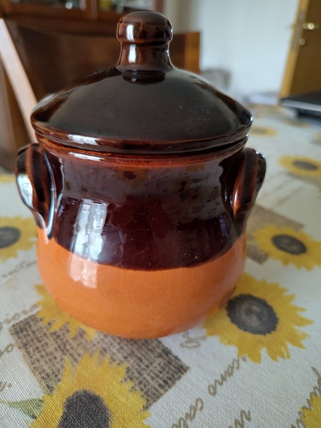 Pentola terracotta marrone-arancio