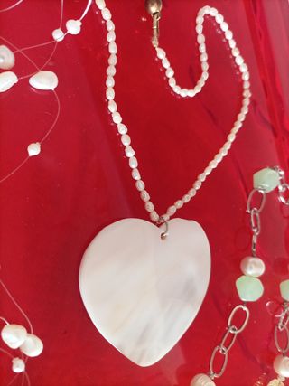 Collares y pulsera perlas cultivadas