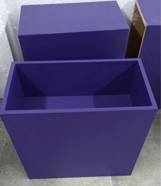 2 Cajas de Madera Moradas