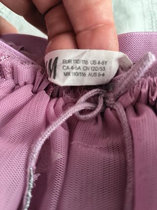 Falda tutú niña rosa  talla 5-6✨