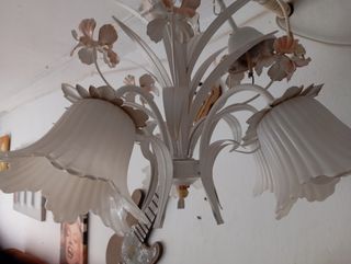 Lámpara salón flores 5 luces