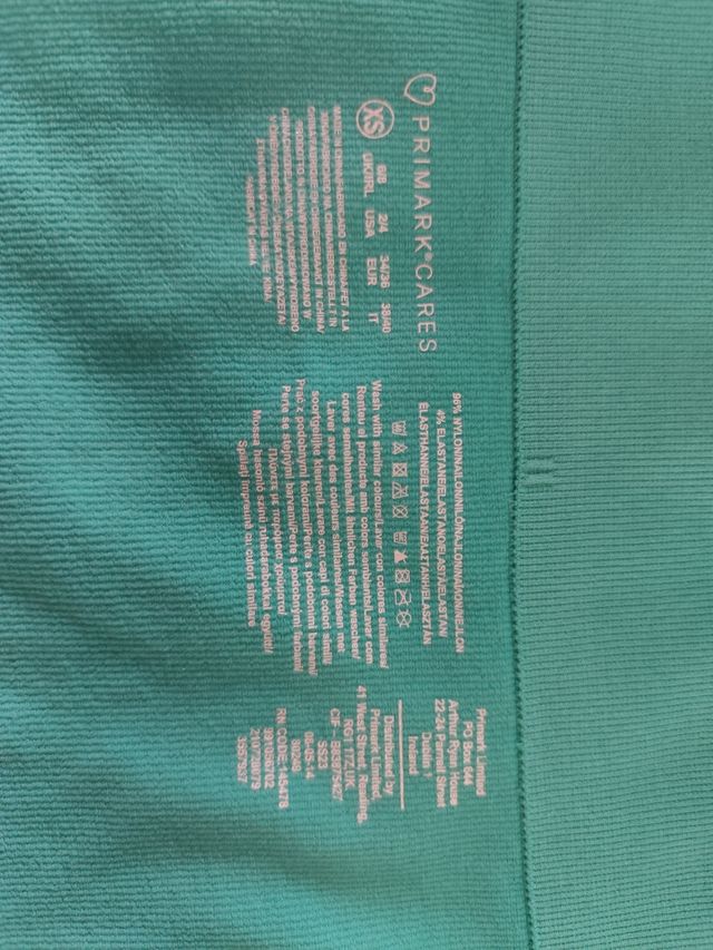 Top bandeau turquesa Primark