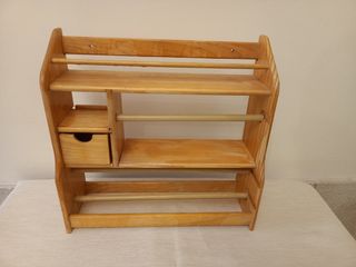Estanteria madera cajón - Especias