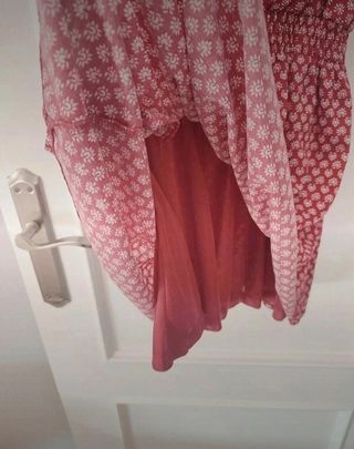 Vestido corto Mango rojo - Talla XS