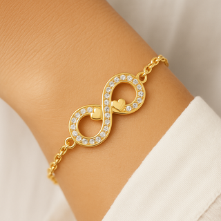 Bracciale Infinito ♥ oro, cristalli