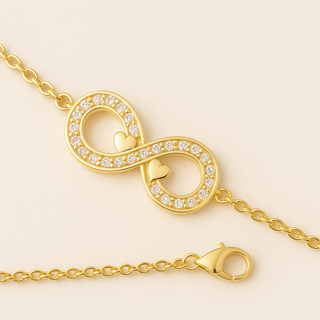 Bracciale Infinito ♥ oro, cristalli