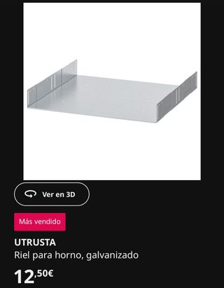 Riel horno IKEA UTRUSTA galvanizado
