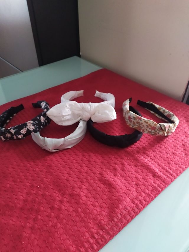Lote de 5 Diademas Nudos Colores Clásicos Flores