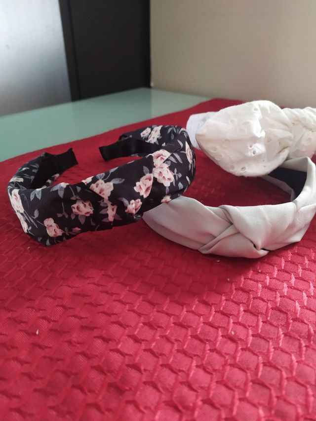 Lote de 5 Diademas Nudos Colores Clásicos Flores