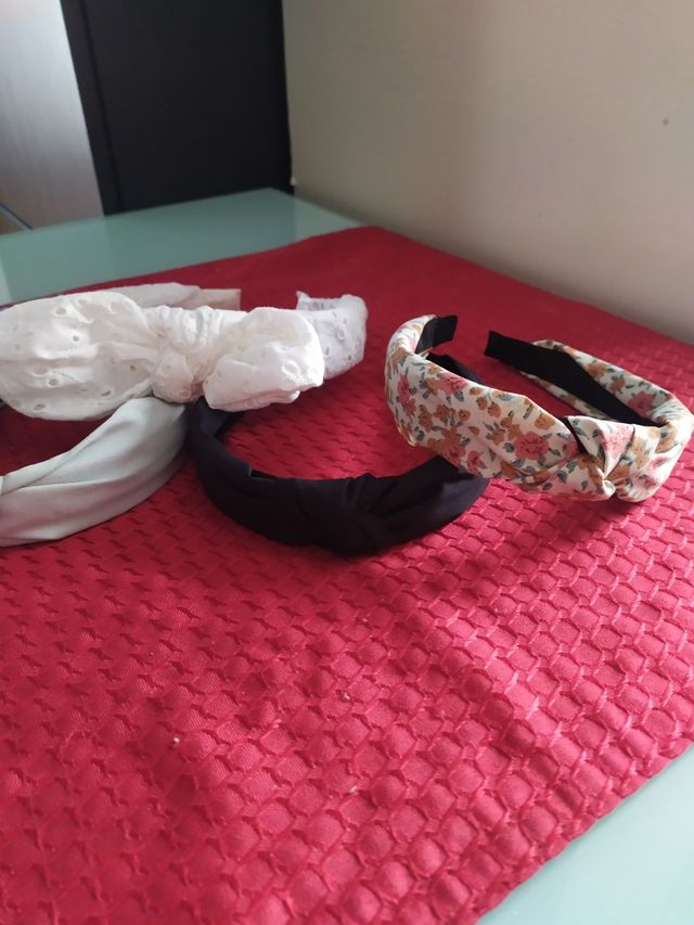 Lote de 5 Diademas Nudos Colores Clásicos Flores