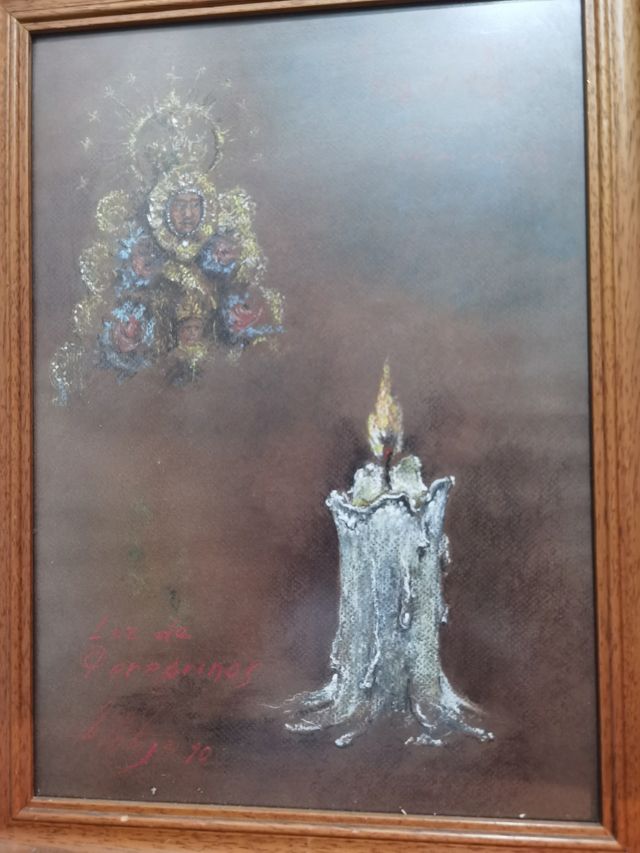 Cuadro Virgen del Rocío - Pastel Angel Pantoja