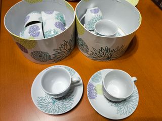 Juego café porcelana - 8 tazas