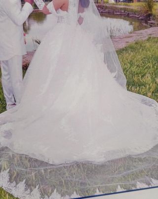 Vestido novia blanco - Talla s
