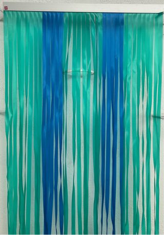 Strisce per tende in PVC blu e verde acqua