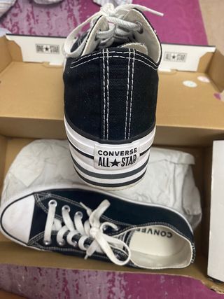 Converse plataforma negras