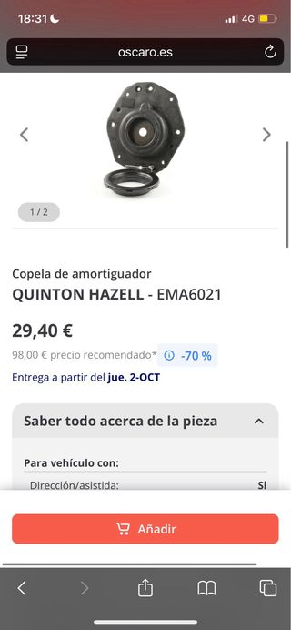 Suspensión Citroën Xsara 306 ZX