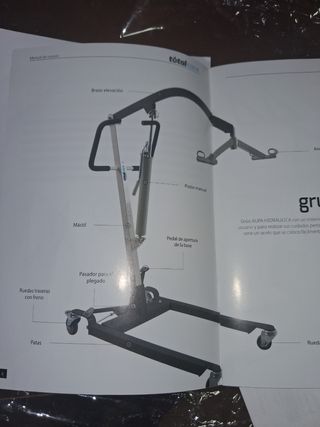 Grúa movilidad de personas y pacientes.