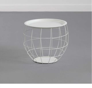 Juego 3 mesas nido metal blanco,mesa auxiliar
