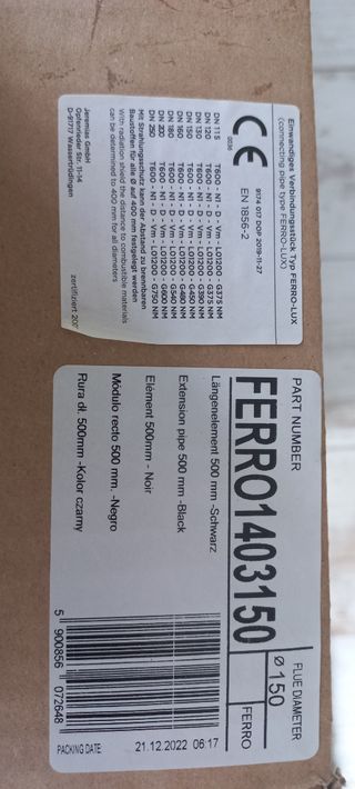 Tubo escape chimenea negro - NUEVO