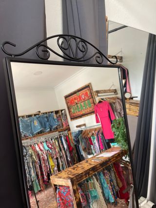 Espejo de pie negro - Espejo completo