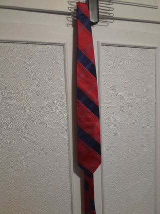 Corbata Gianfranco Ferré seda azul-roja