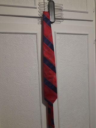 Corbata Gianfranco Ferré seda azul-roja