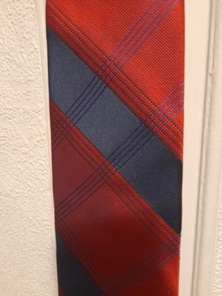 Corbata Gianfranco Ferré seda azul-roja