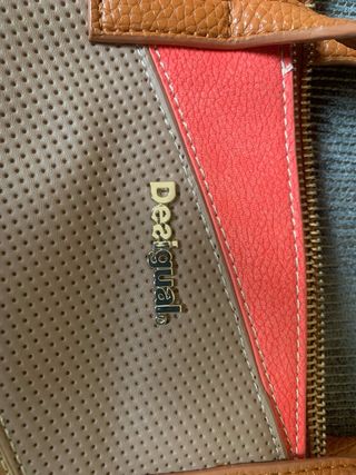 Bolso tote piel multicolor