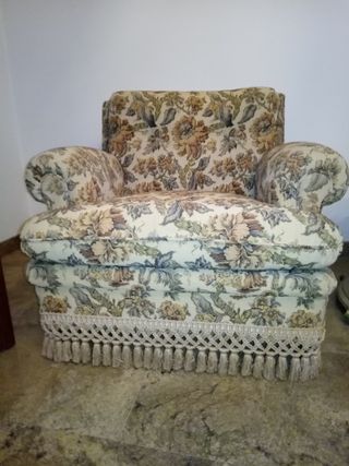 Poltrona vintage floreale