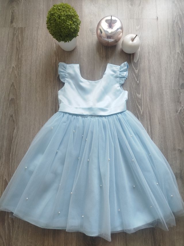 Vestido niña azul ocasión especial. Talla 7