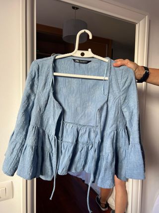 Blusa Zara azul - Talla S